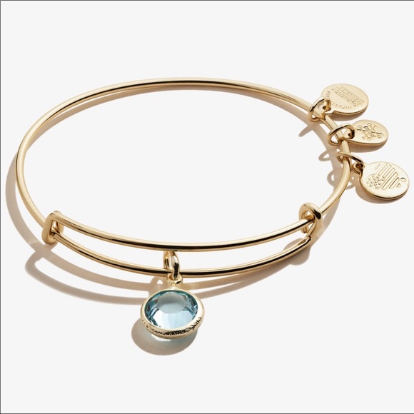 Alex and Ani Aquamarine (March) Swarovski Bracelet